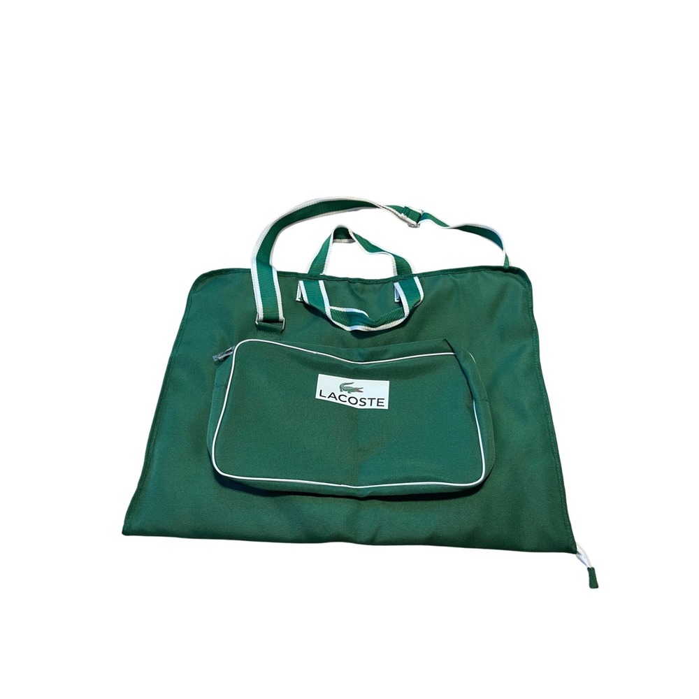 Lacoste Parfum Garment Travel Bag Weekender Carry On Duffle Green Logo M1588 H78